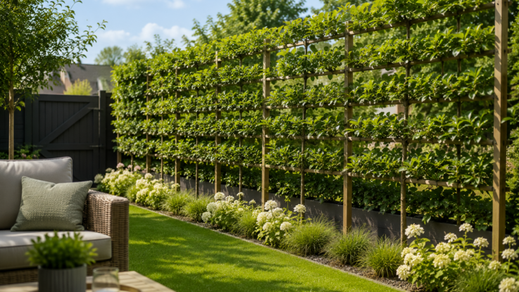 Sichtschutz im Garten: Spalierbäume oder Hecke?